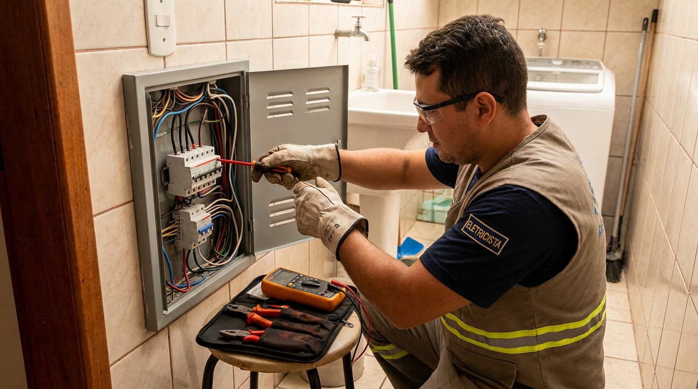 Instalacao de disjuntor residencial em Bauru‑SP