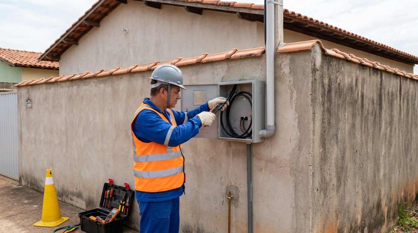 Instalacao de padrao de energia profissional em Bauru‑SP