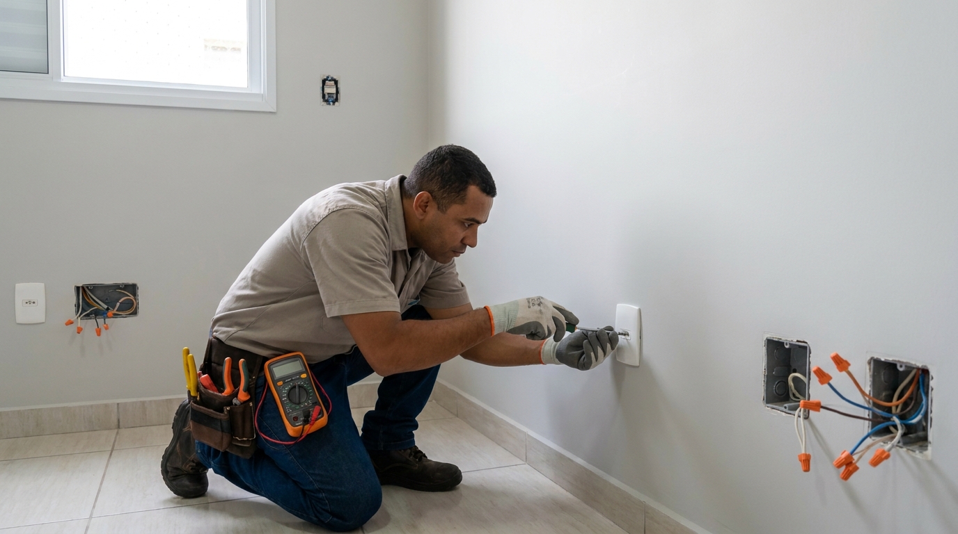 Instalacao de tomada e interruptor em Bauru‑SP