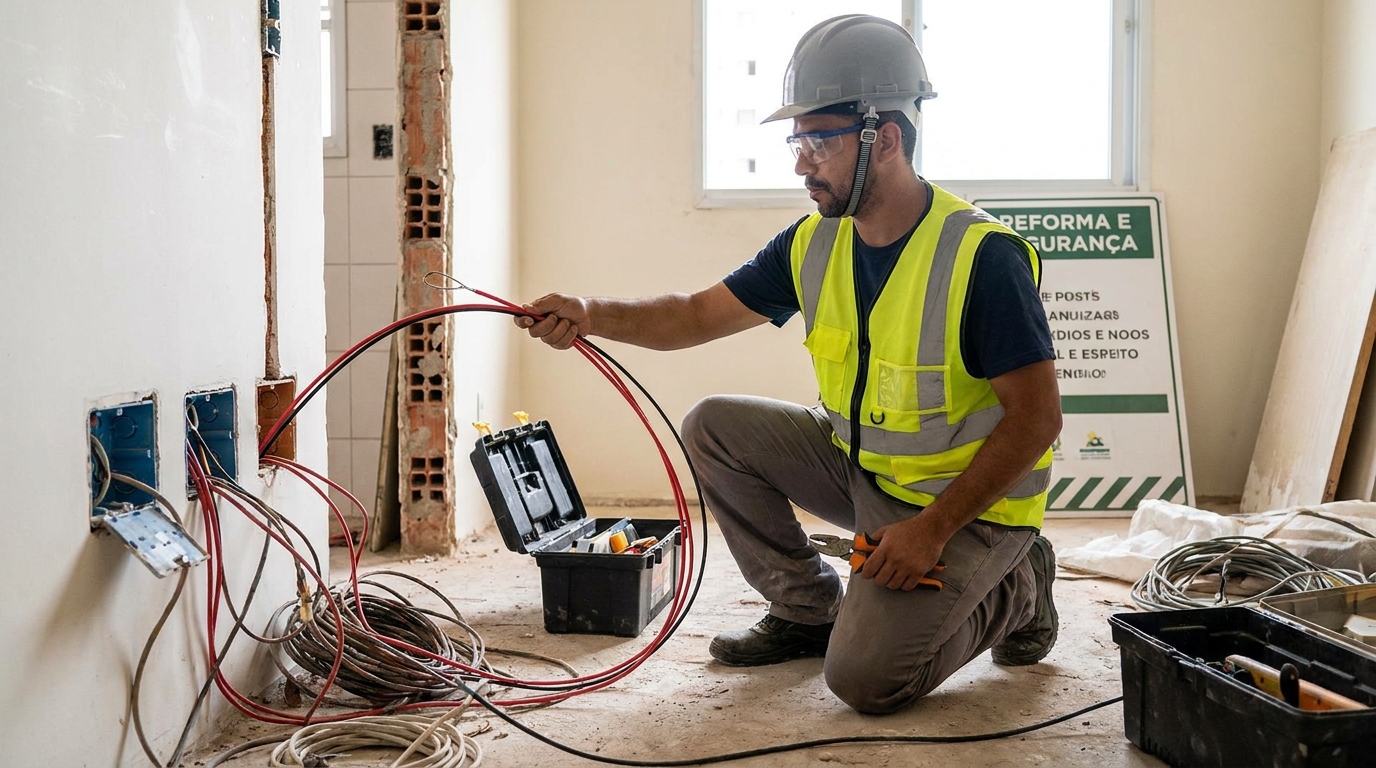 Troca de fiacao eletrica em Bauru‑SP